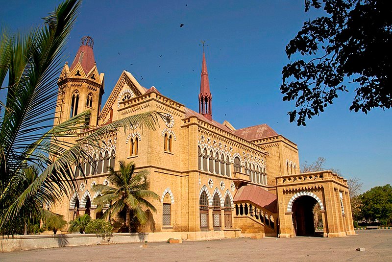 Frere Hall Karachi with gardens, example of British Colonial Architecture in Pakistan