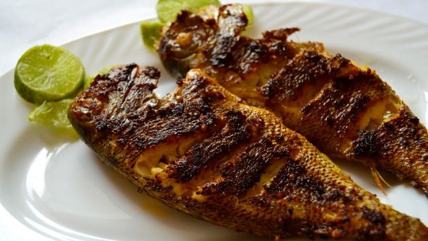 Grilled trout fish served at a local Naran restaurant