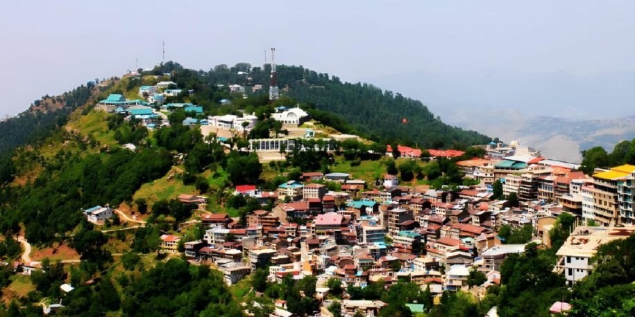 View of Murree’s Mall Road with mix of colonial and modern buildings