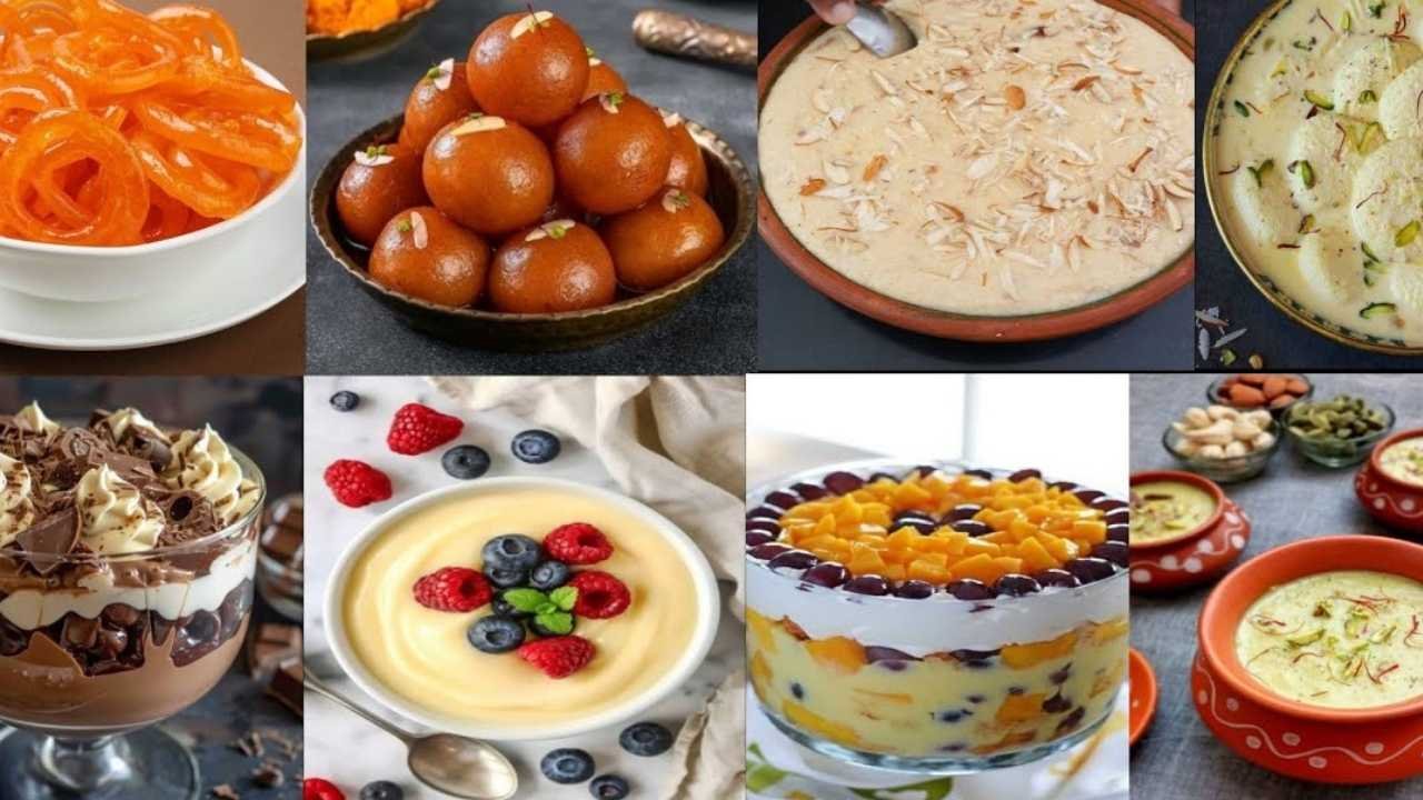Pakistani Sweet Dishes in grid images