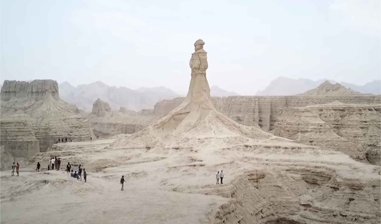 Wind-carved Princess of Hope rock formation near Kund Malir Balochistan