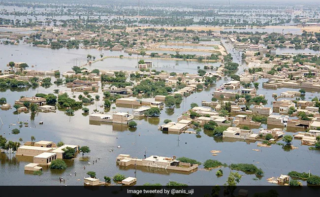 Flooded village in Pakistan showing visible impacts of climate change.
Impacts of Climate Change on Pakistan