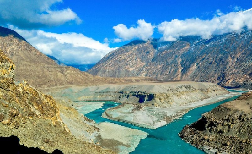 Farmers working near the Indus Basin irrigation canals, the largest irrigation system in the world