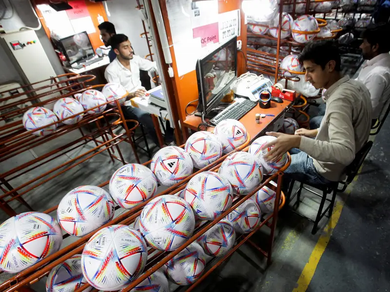 Nearly 70% of the world's hand-stitched soccer balls originate from this city, which supplies major brands like Adidas, Nike, and Puma.