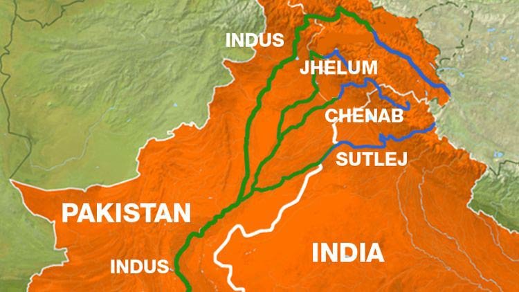 rivers of pakistan and their location